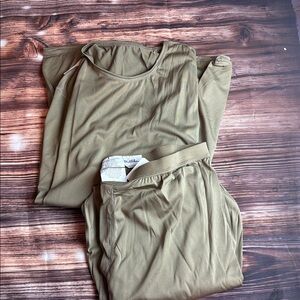 Tan Loungewear Set long underwear